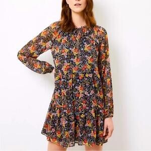 LOFT Floral Print Dress - Multicolor